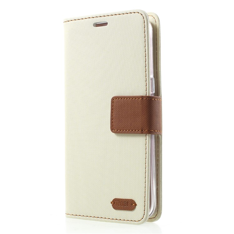 ROAR KOREA Twill Leather Wallet Mobile Cover for Samsung Galaxy J2 Pro 2018 - White-3