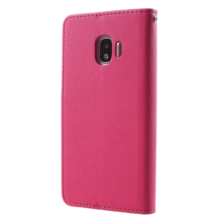 ROAR Twill Leather Stand Phone Casing for Samsung Galaxy J2 Pro 2018 - Rose-2