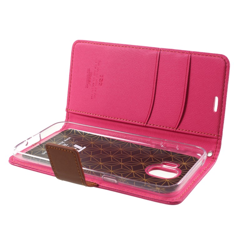 ROAR Twill Leather Stand Phone Casing for Samsung Galaxy J2 Pro 2018 - Rose-6