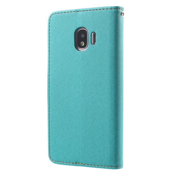 ROAR KOREA Twill Leather Wallet Flip Cover for Samsung Galaxy J2 Pro 2018 - Green-2
