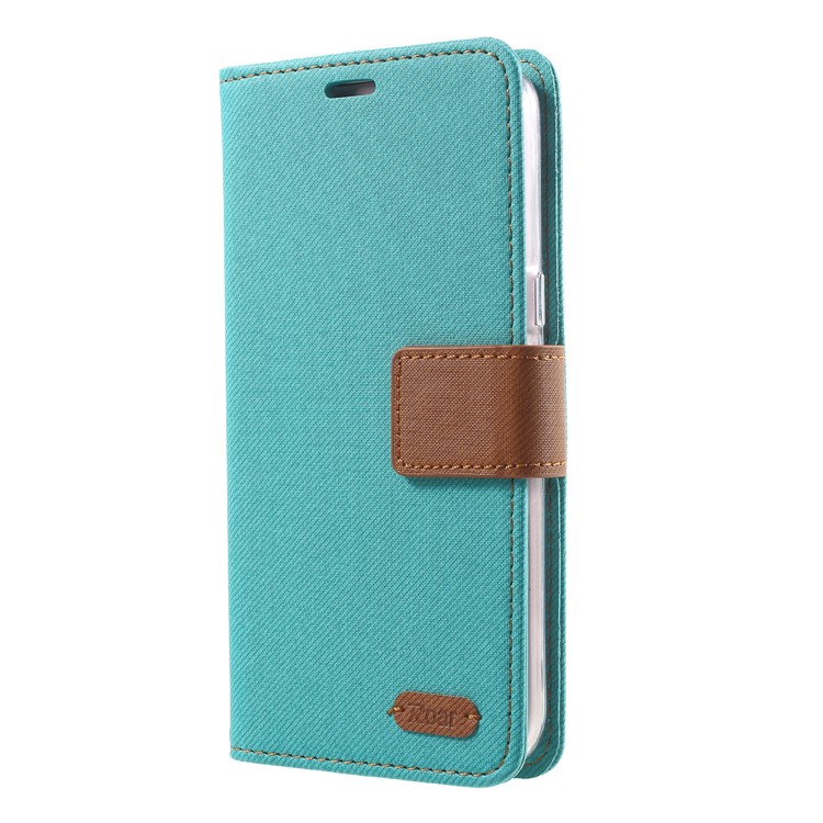 ROAR KOREA Twill Leather Wallet Flip Cover for Samsung Galaxy J2 Pro 2018 - Green-3