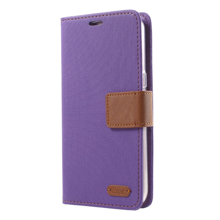 ROAR KOREA Twill Leather Wallet Case for Samsung Galaxy J2 Pro 2018 - Purple-3