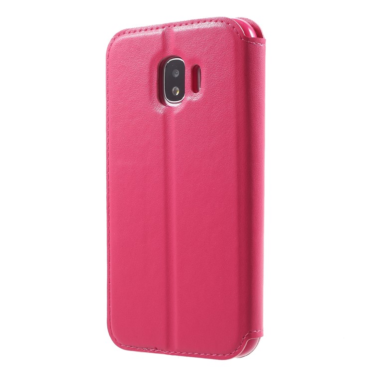 ROAR KOREA View Window Noble Leather Flip Stand Case for Samsung Galaxy J2 Pro 2018 - Rose-2