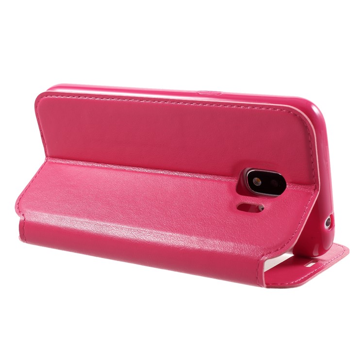ROAR KOREA View Window Noble Leather Flip Stand Case for Samsung Galaxy J2 Pro 2018 - Rose-5