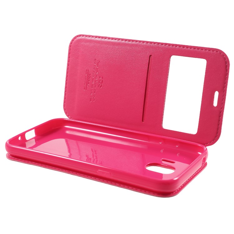 ROAR KOREA View Window Noble Leather Flip Stand Case for Samsung Galaxy J2 Pro 2018 - Rose-6