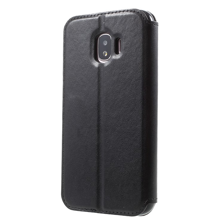 ROAR KOREA View Window Noble Leather Flip Stand Cover for Samsung Galaxy J2 Pro 2018 - Black-2