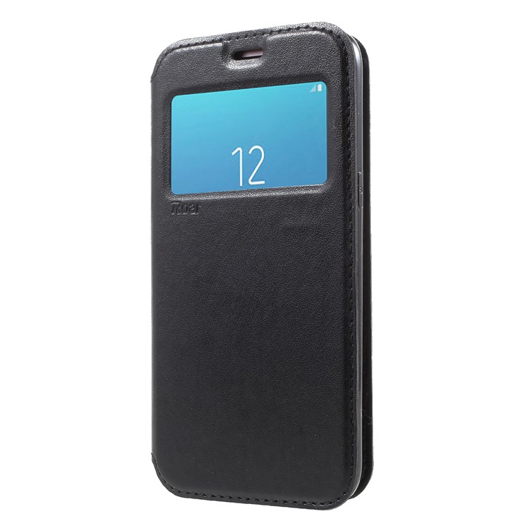 ROAR KOREA View Window Noble Leather Flip Stand Cover for Samsung Galaxy J2 Pro 2018 - Black-3