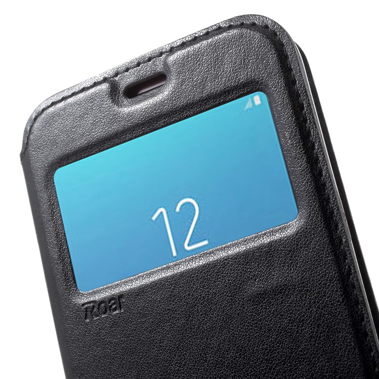ROAR KOREA View Window Noble Leather Flip Stand Cover for Samsung Galaxy J2 Pro 2018 - Black-7