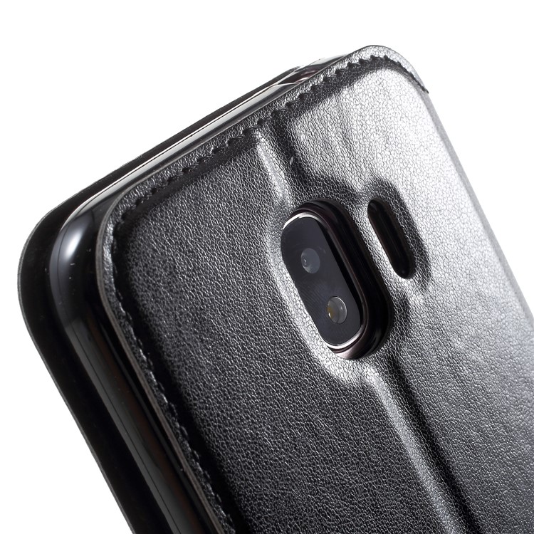ROAR KOREA View Window Noble Leather Flip Stand Cover for Samsung Galaxy J2 Pro 2018 - Black-8