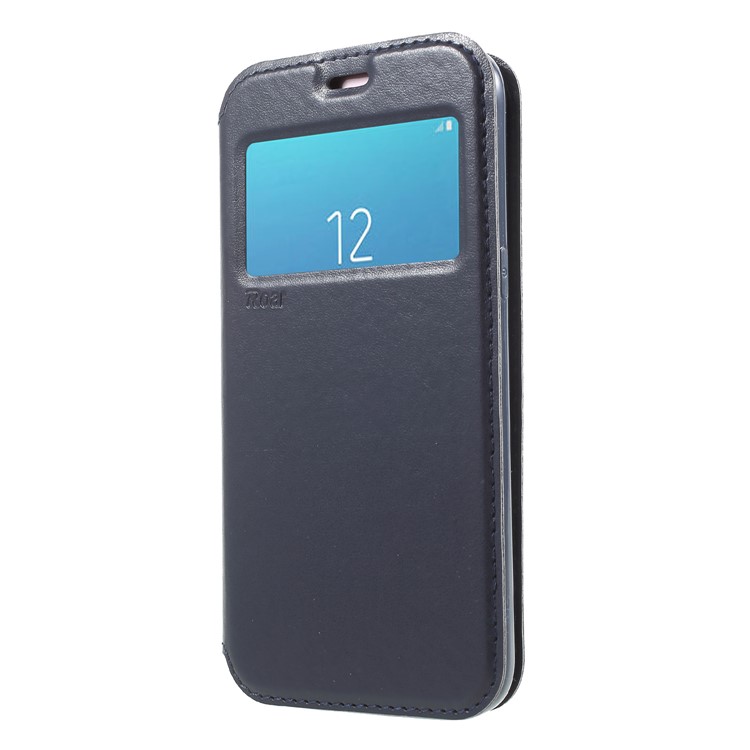ROAR View Window Noble Leather Flip Stand Mobile Case for Samsung Galaxy J2 Pro 2018 - Dark Blue-3