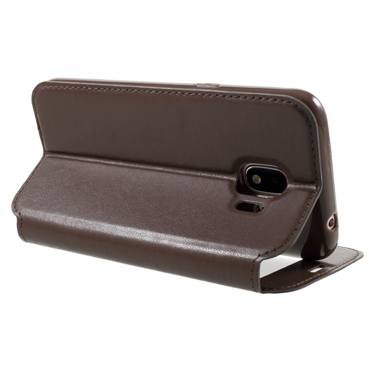 ROAR View Window Noble Leather Stand Cell Phone Cover for Samsung Galaxy J2 Pro 2018 - Brown-5