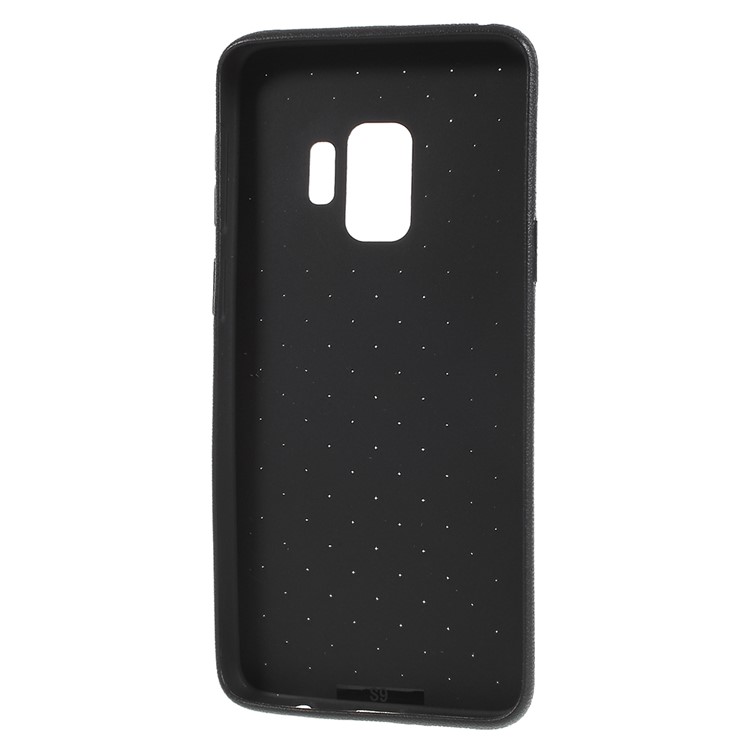 Woven Pattern Flexible TPU Back Phone Case for Samsung Galaxy S9 SM-G960 - Black-6