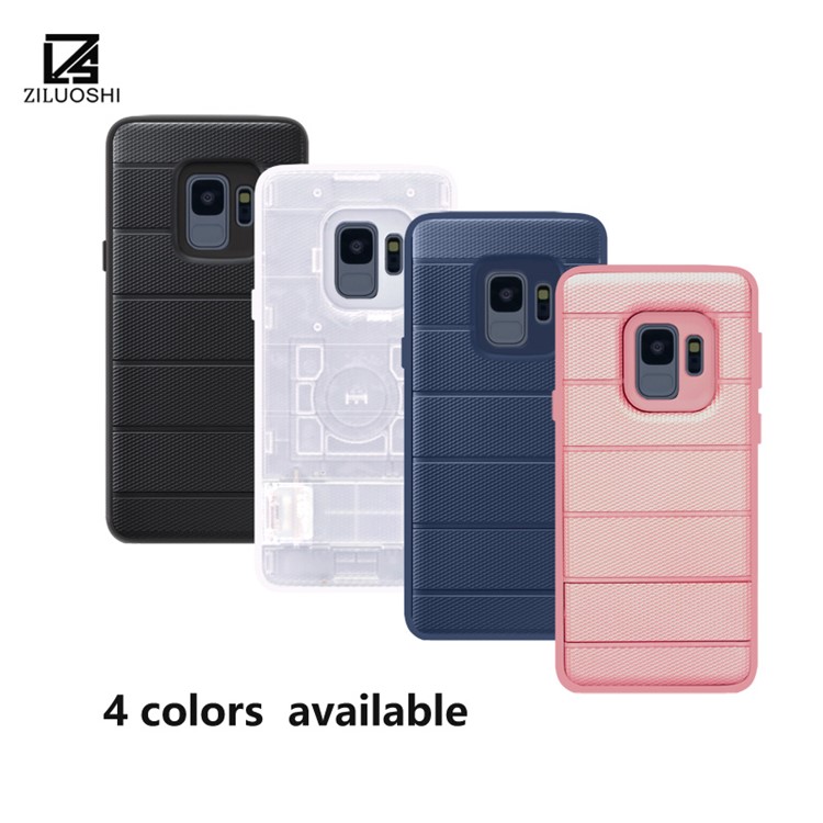 Anti-slip TPU+PC Hybrid Case with Kickstand for Samsung Galaxy S9 G960 - Black-4
