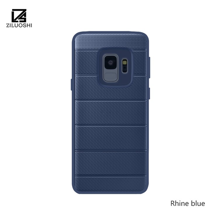Anti-slip TPU+PC Hybrid Mobile Casing with Kickstand for Samsung Galaxy S9 G960 - Blue-2