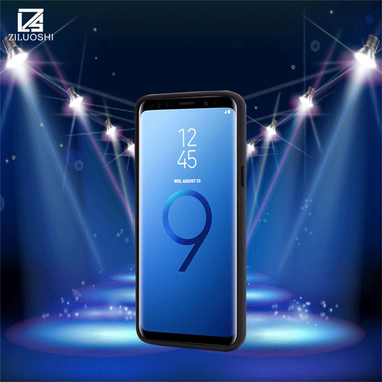 Anti-slip TPU+PC Hybrid Mobile Casing with Kickstand for Samsung Galaxy S9 G960 - Blue-6