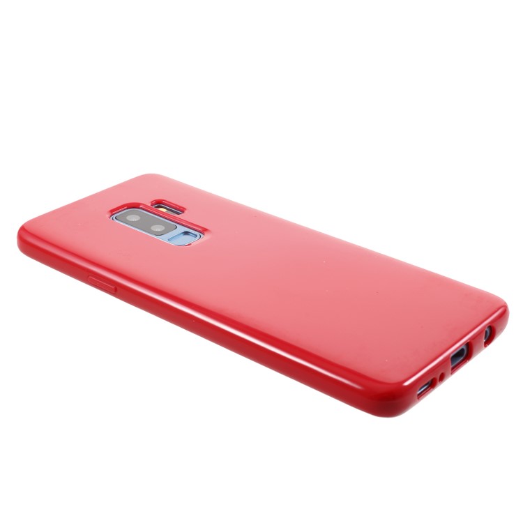 Solid Color Glossy Soft TPU Phone Case for Samsung Galaxy S9 Plus SM-G965 - Red-3