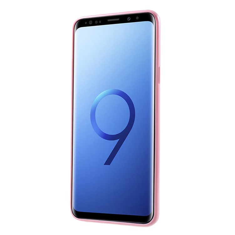 Solid Color Glossy Soft TPU Mobile Phone Case for Samsung Galaxy S9 Plus SM-G965 - Pink-2