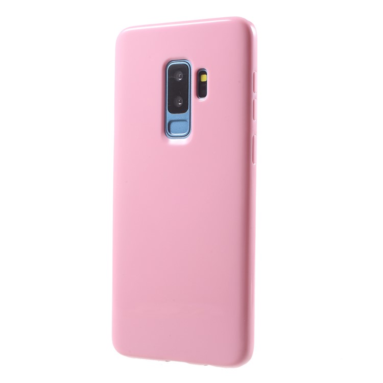 Solid Color Glossy Soft TPU Mobile Phone Case for Samsung Galaxy S9 Plus SM-G965 - Pink-3