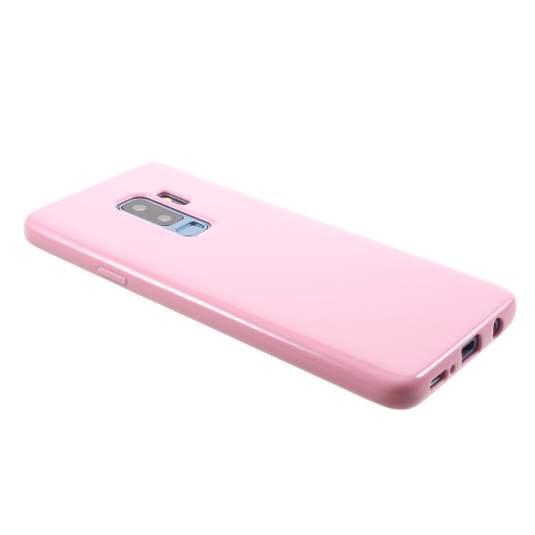 Solid Color Glossy Soft TPU Mobile Phone Case for Samsung Galaxy S9 Plus SM-G965 - Pink-4