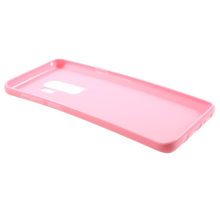 Solid Color Glossy Soft TPU Mobile Phone Case for Samsung Galaxy S9 Plus SM-G965 - Pink-5