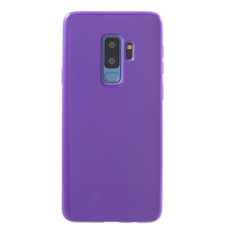 Solid Color Glossy Soft TPU Protective Casing for Samsung Galaxy S9+ SM-G965 - Dark Purple-1
