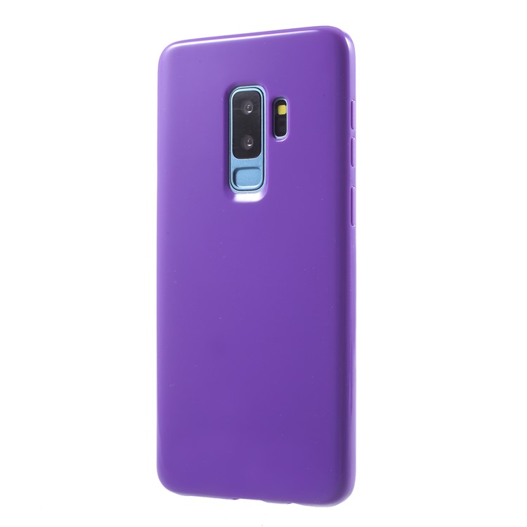 Solid Color Glossy Soft TPU Protective Casing for Samsung Galaxy S9+ SM-G965 - Dark Purple-3
