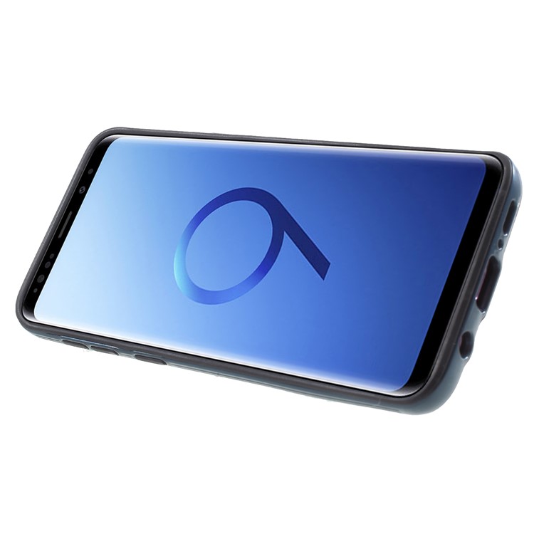 IPAKY PC + TPU Hybrid Case Shell with Ring Holder Stand for Samsung Galaxy S9 G960 - Blue-4