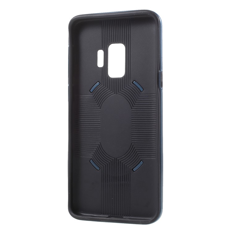 IPAKY PC + TPU Hybrid Case Shell with Ring Holder Stand for Samsung Galaxy S9 G960 - Blue-8
