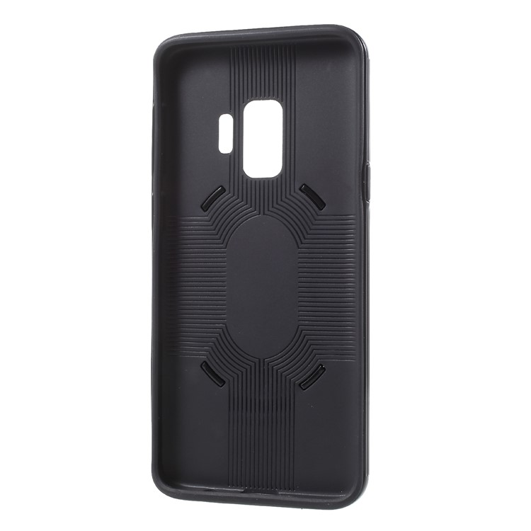 IPAKY PC + TPU Hybrid Protective Cover with Ring Holder Stand for Samsung Galaxy S9 G960 - Black-7