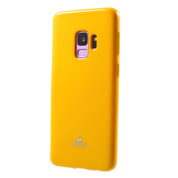 MERCURY GOOSPERY Jelly Glitter Powder TPU Phone Cover for Samsung Galaxy S9 SM-G960 - Yellow-3