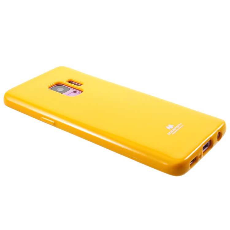 MERCURY GOOSPERY Jelly Glitter Powder TPU Phone Cover for Samsung Galaxy S9 SM-G960 - Yellow-4