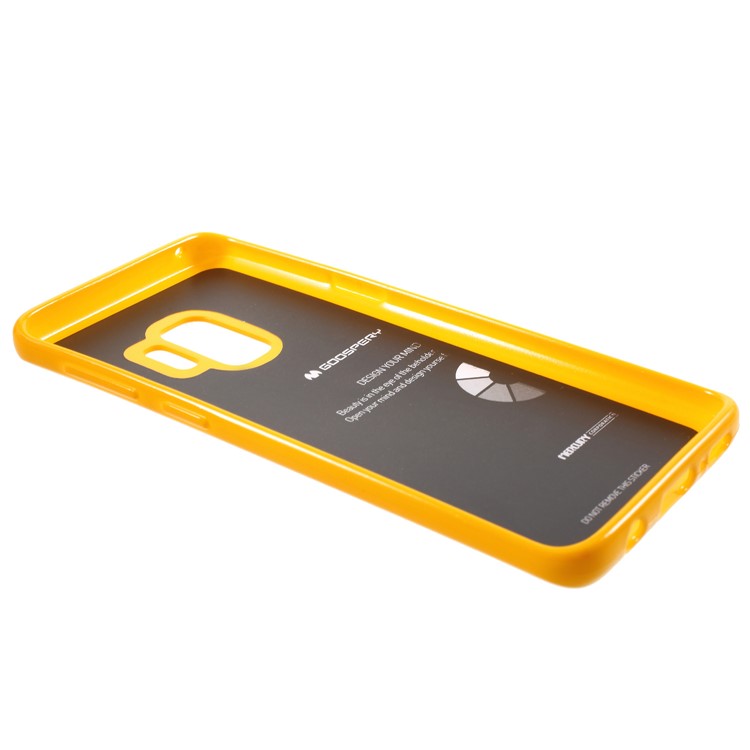 MERCURY GOOSPERY Jelly Glitter Powder TPU Phone Cover for Samsung Galaxy S9 SM-G960 - Yellow-5