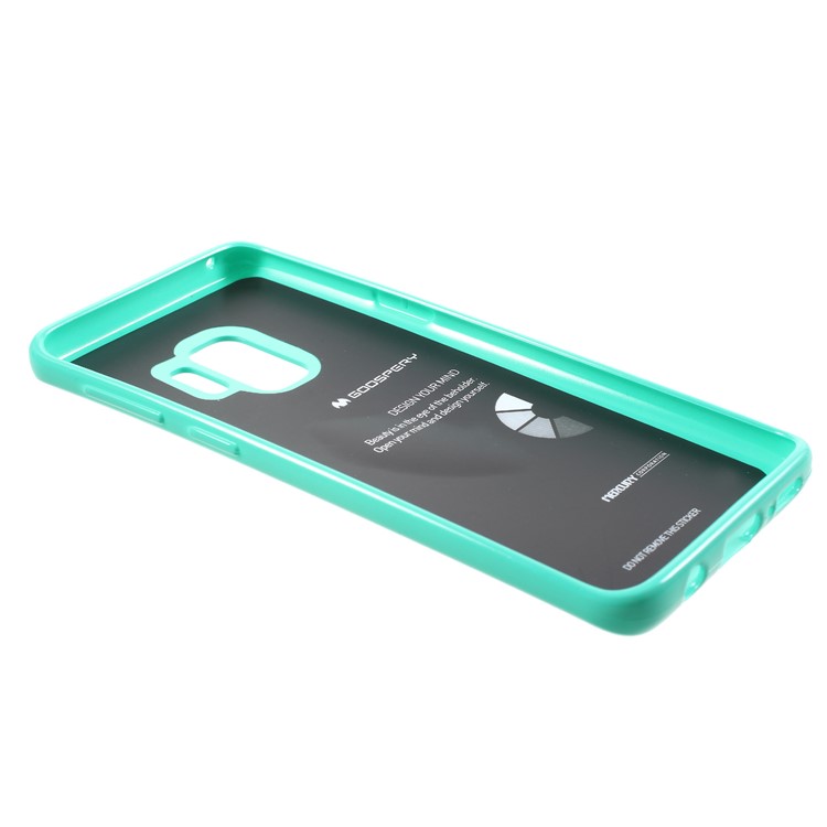 MERCURY GOOSPERY Jelly Glitter Powder TPU Phone Shell for Samsung Galaxy S9 SM-G960 - Cyan-5