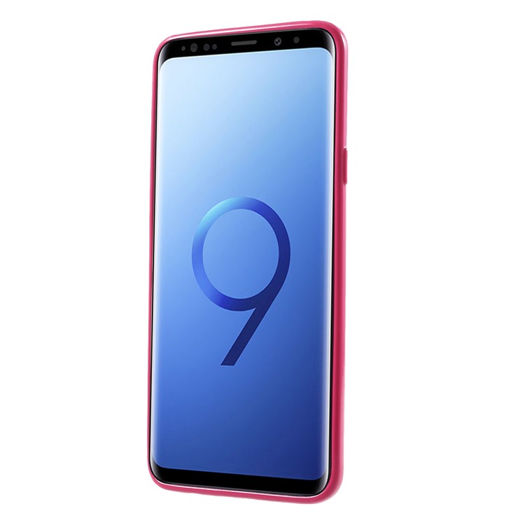 MERCURIO GOOSPERY Jalea Brillo Polvo Caja Del Teléfono TPU Para Samsung Galaxy S9 Plus SM-G965 - Rosa-2