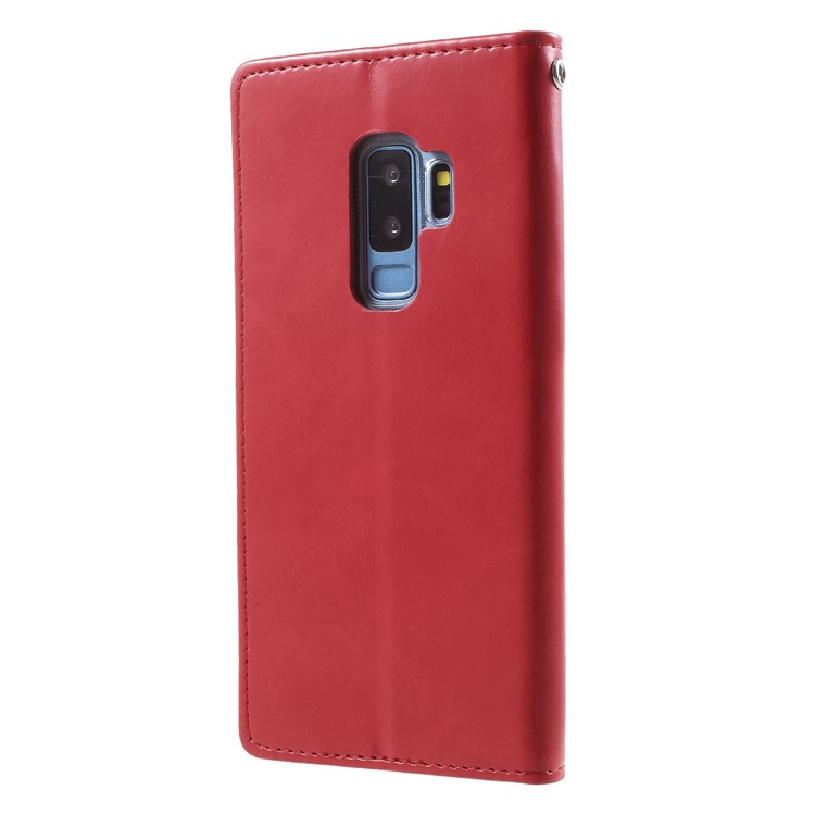 MERCURY GOOSPERY Blue Moon Leather Wallet Case for Samsung Galaxy S9 Plus G965 - Red-2
