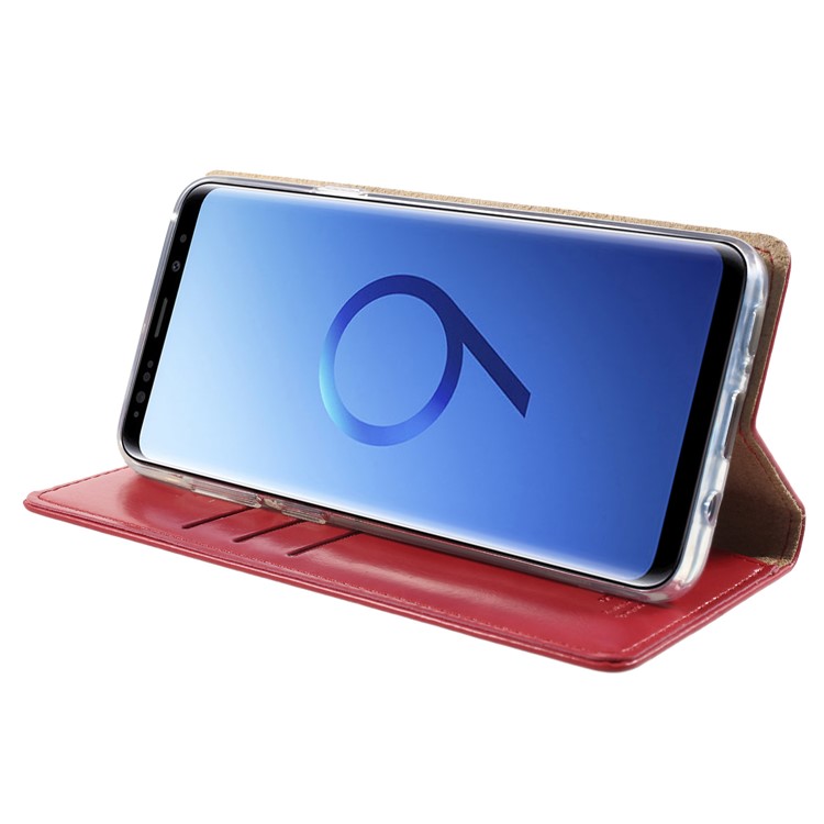 MERCURY GOOSPERY Blue Moon Leather Wallet Case for Samsung Galaxy S9 Plus G965 - Red-4