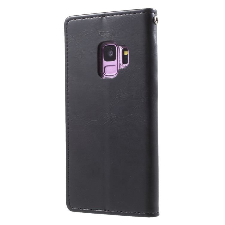 MERCURY GOOSPERY Blue Moon Leather Wallet Cover for Samsung Galaxy S9 G960 - Black-2