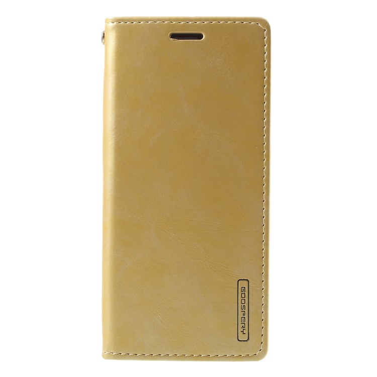 MERCURY GOOSPERY Blue Moon Leather Wallet Phone Cover for Samsung Galaxy S9 G960 - Gold-1