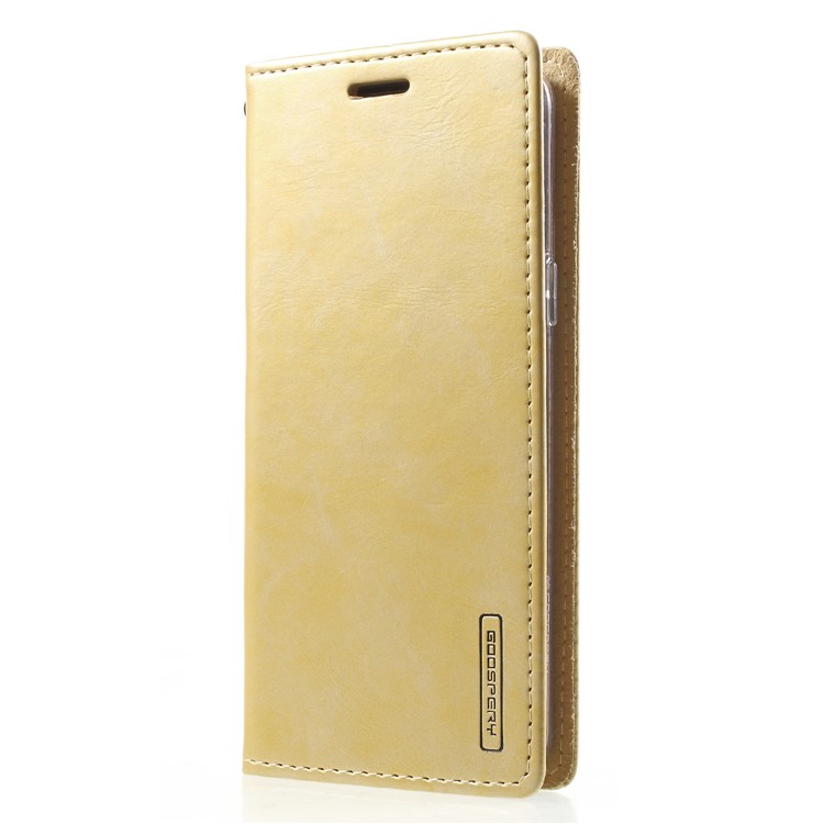 MERCURY GOOSPERY Blue Moon Leather Wallet Phone Cover for Samsung Galaxy S9 G960 - Gold-3