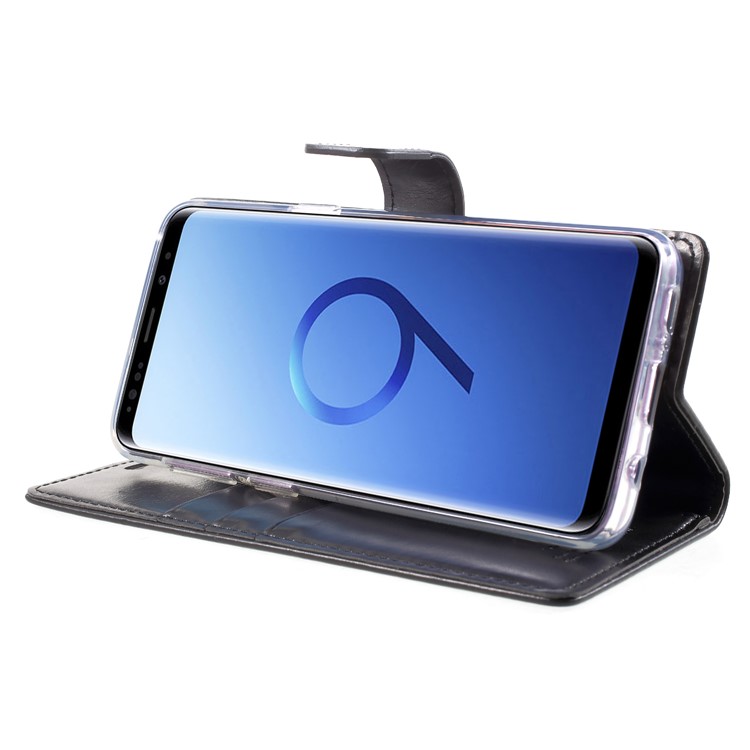 MERCURY GOOSPERY Blue Moon Wallet Stand Leather Cover for Samsung Galaxy S9 SM-G960 - Black-4