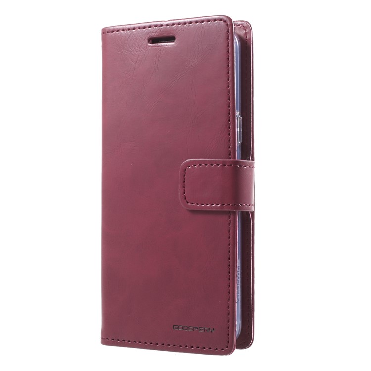 MERCURY GOOSPERY Blue Moon Wallet Leather Shell for Samsung Galaxy S9 SM-G960 - Wine Red-3