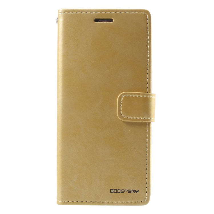 MERCURY GOOSPERY Blue Moon Stand Leather Wallet Mobile Cover Shell for Samsung Galaxy S9 SM-G960 - Gold-1
