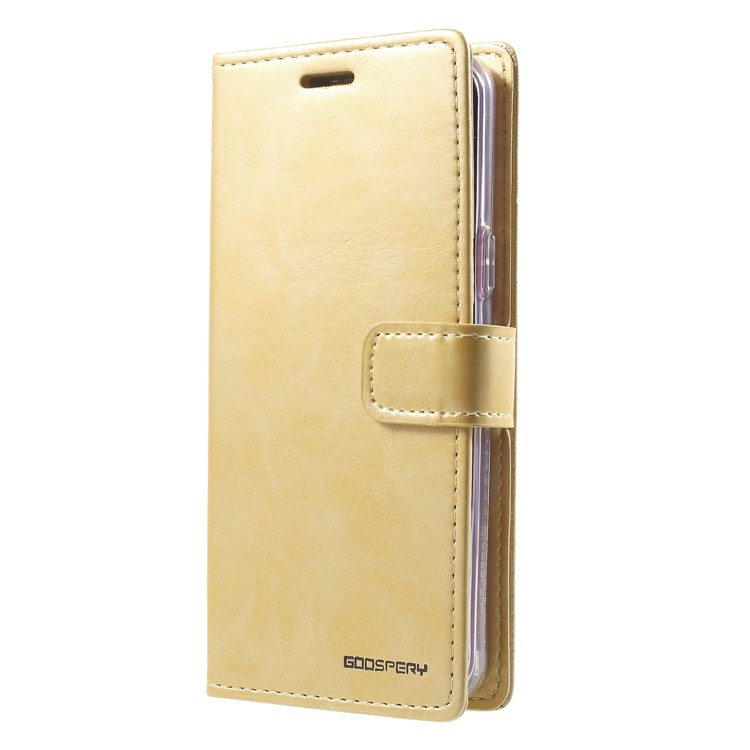 MERCURY GOOSPERY Blue Moon Stand Leather Wallet Mobile Cover Shell for Samsung Galaxy S9 SM-G960 - Gold-3