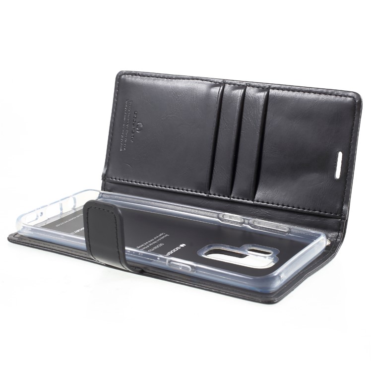 MERCURY GOOSPERY Blue Moon Stand Wallet Leather Cover for Samsung Galaxy S9+ SM-G965 - Black-10