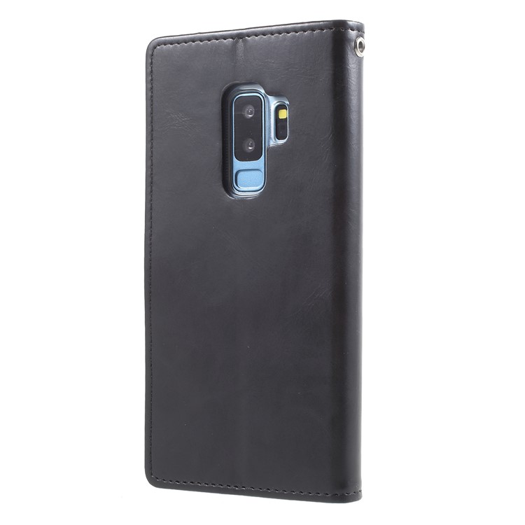MERCURY GOOSPERY Blue Moon Stand Wallet Leather Cover for Samsung Galaxy S9+ SM-G965 - Black-2