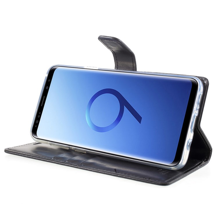 MERCURY GOOSPERY Blue Moon Stand Wallet Leather Cover for Samsung Galaxy S9+ SM-G965 - Black-4