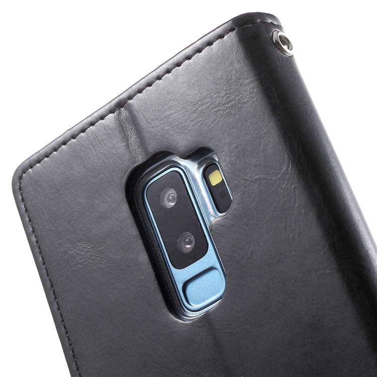 MERCURY GOOSPERY Blue Moon Stand Wallet Leather Cover for Samsung Galaxy S9+ SM-G965 - Black-9