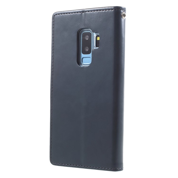 MERCURY GOOSPERY Blue Moon Stand Wallet Leather Mobile Phone Cover for Samsung Galaxy S9 Plus SM-G965 - Dark Blue-2