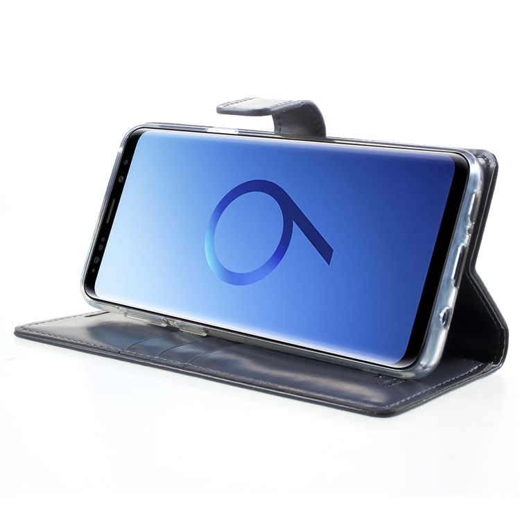 MERCURY GOOSPERY Blue Moon Stand Wallet Leather Mobile Phone Cover for Samsung Galaxy S9 Plus SM-G965 - Dark Blue-4