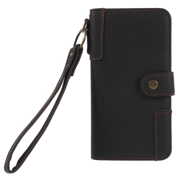 Genuine Leather Wallet Stand Phone Case for Samsung Galaxy S9+ G965 - Black-3